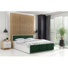 Eco ādas gulta PANAMAX 160x200 balts